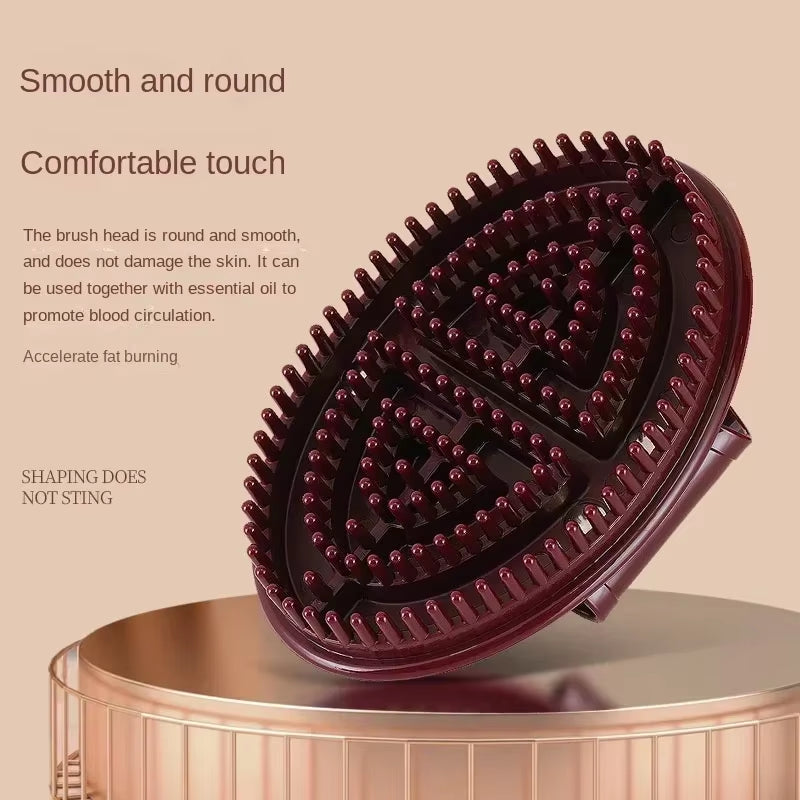 Meridian Massage Brush Calf Neck Waist Massager Abdominal Back Slimming Brush Guasha Scraping Weight Loss Body Massager
