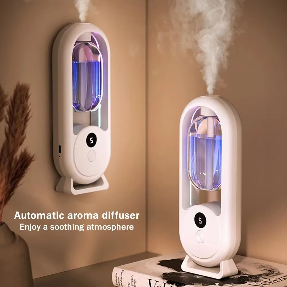 Aroma Diffuser Timed Essential Oil Rechargeable 5-Mode Aromatherapy Machine Auto Sprayer Living Room Bathroom Air Freshener