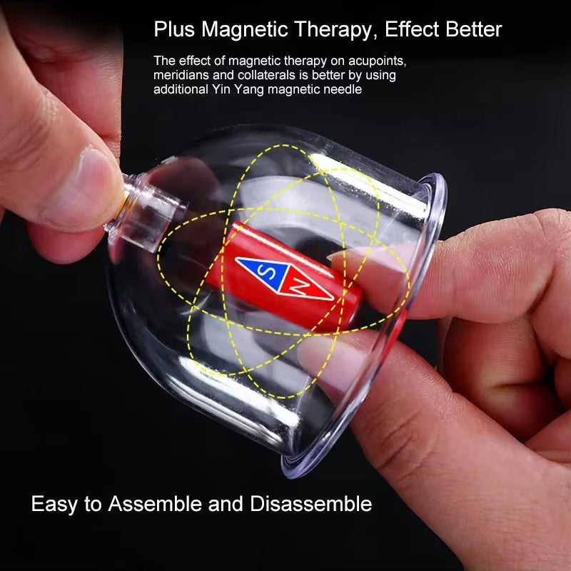 12 Cans Vacuum Cupping Set Chinese Medicine Physiotherapy Fat Burner Slimming Anti-Cellulite Therapy Health Care Body Massager