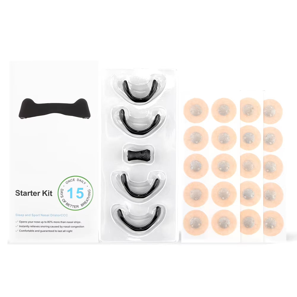 1/2/3Kits Magnetic Nasal Strips&Clips Nasal Breathing Dilators Air Intake Improve Sleeping Reduce Snoring Nasal for Nighttime 