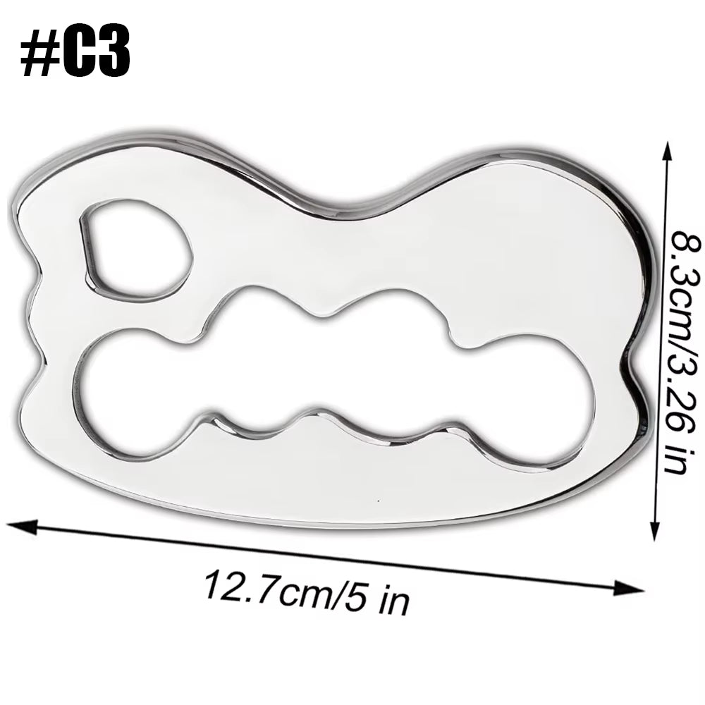 Stainless Steel Scraping Massage Tool Gua Sha Stick for Body Muscles Soft Tissue Anti-Cellulite Lymphatic Drainag Massage Relax