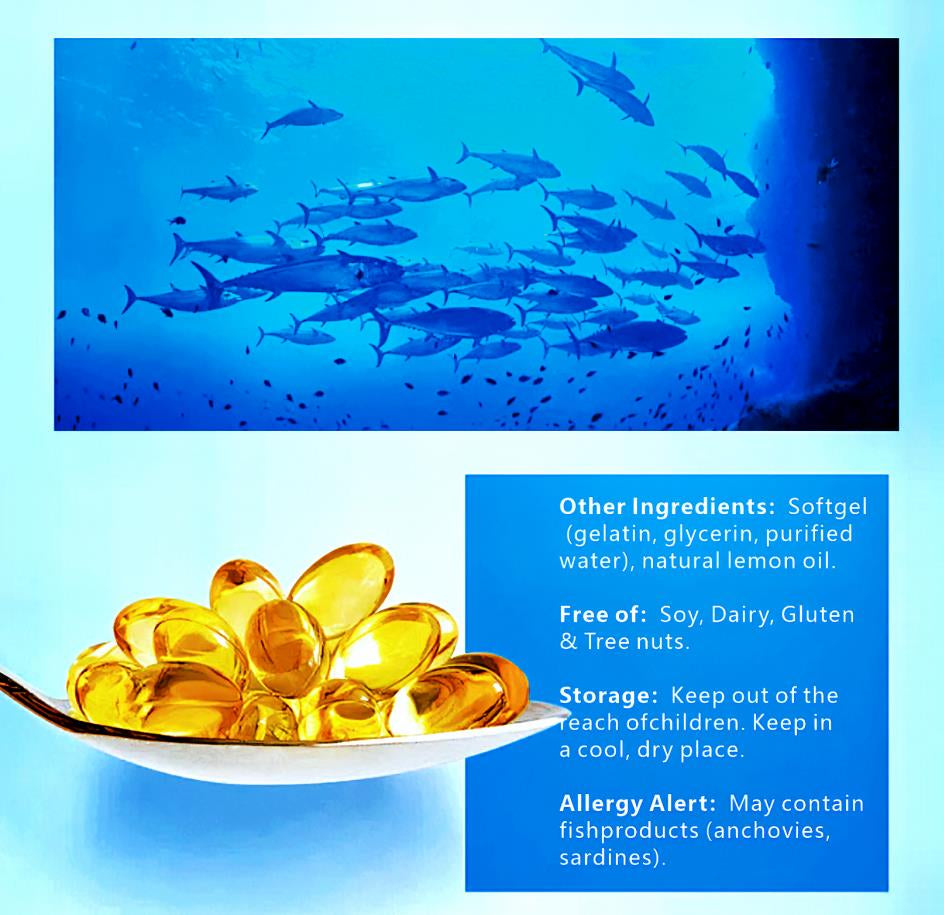 Abronikey Triple Strength 3 Fish Oil Supplements 4200Mg per Serving