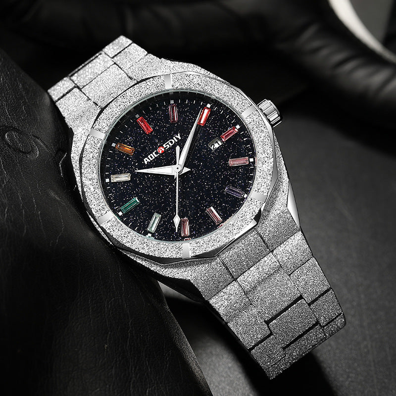 Full Diamond Luxury Oak Men's Watch