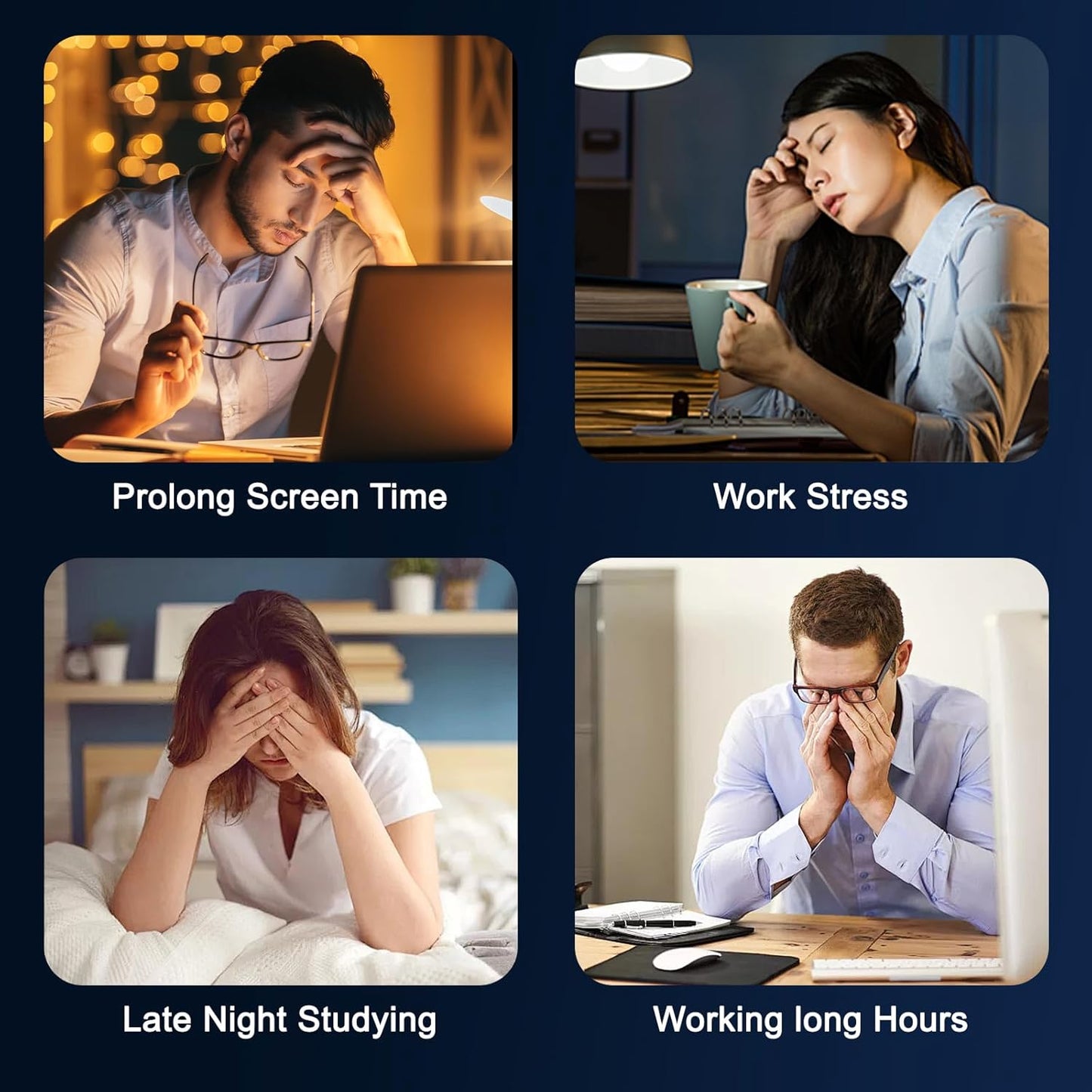 Eye Massager with Heat,Fsa/Hsa Eligible Eye Mask,Compression Massage,Eye Massager for Migraine Relief,Reduces Dark Circles, Eye Strain & Improve Sleep, Ideal Gift for Men/Women,Black