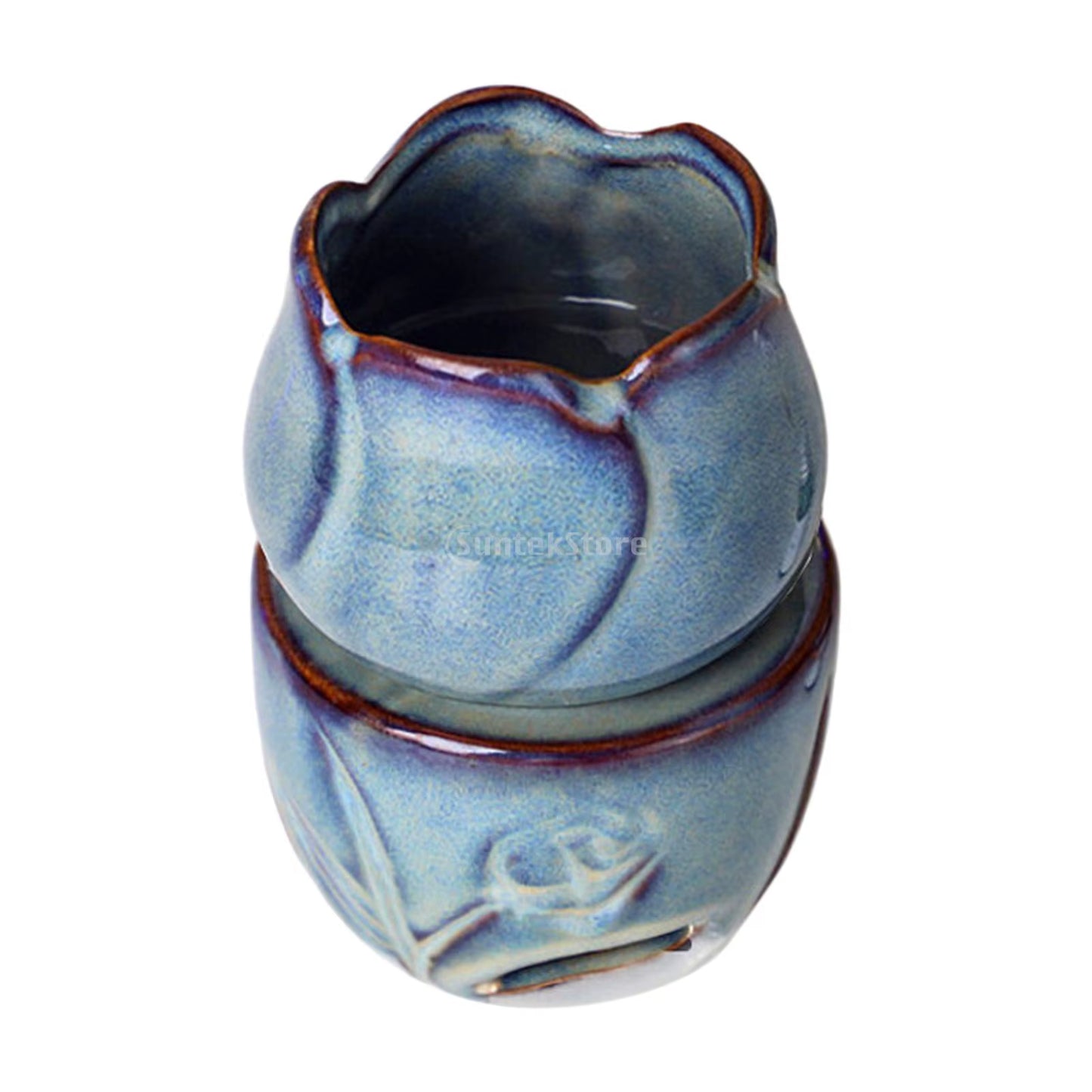 Tulip Ceramic Aromatherapy Oil Burner Split Furnace Wax Melt Fragrance Aroma Burner Holder Home Incense Wax Melt Candle Gift