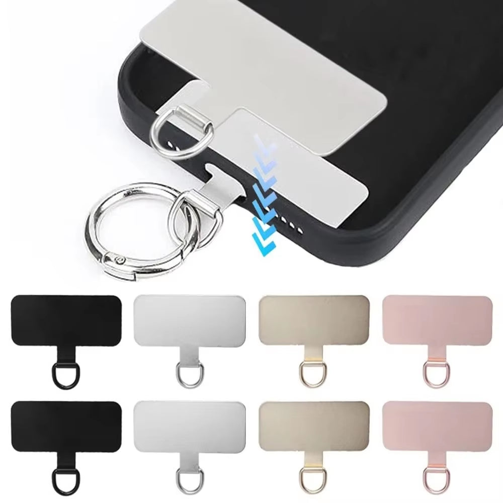 Metal Phone Lanyard Gasket Patch Universal Card Cell Phone Hanging Piece Patch Sling Tether Tab
