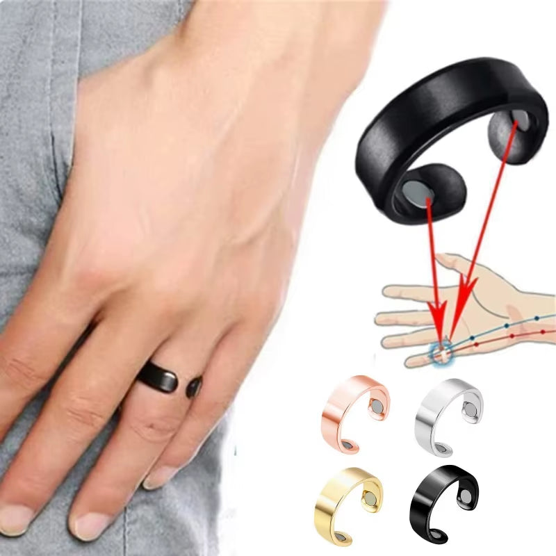 Anti Snoring Device Ring Magnetic Slimming Ring Weight Loss Health Care Fitness Jewelry Burning Weight Therapy Finger Ring