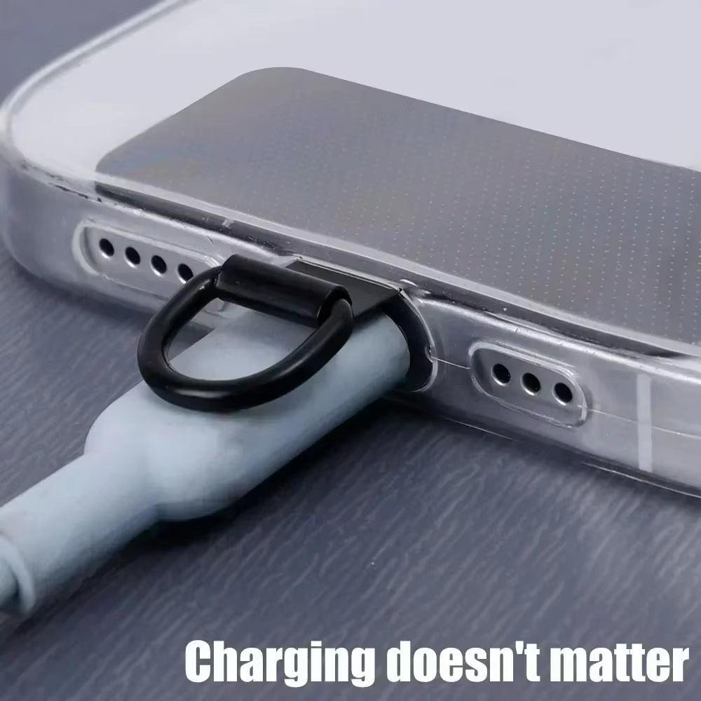 Metal Phone Lanyard Gasket Patch Universal Card Cell Phone Hanging Piece Patch Sling Tether Tab